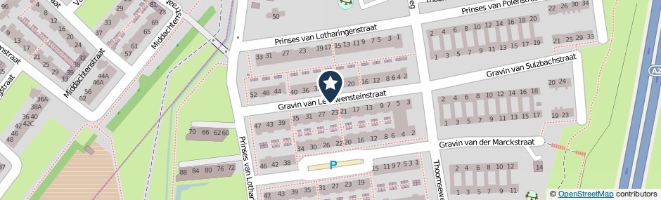 Kaartweergave Gravin Van Leeuwensteinstraat in Bavel