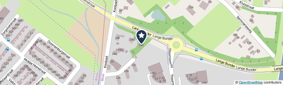 Kaartweergave Koolpad 14-E in Bavel