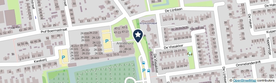 Kaartweergave Schoolstraat in Bedum