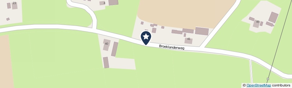 Kaartweergave Broeklanderweg in Beemte Broekland