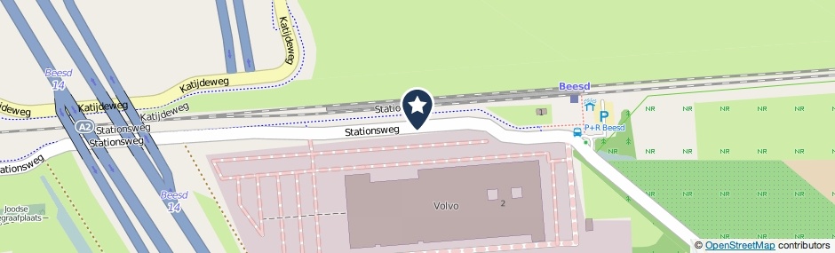 Kaartweergave Stationsweg in Beesd