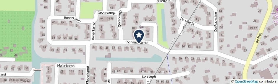 Kaartweergave Schaapskamp in Bemmel