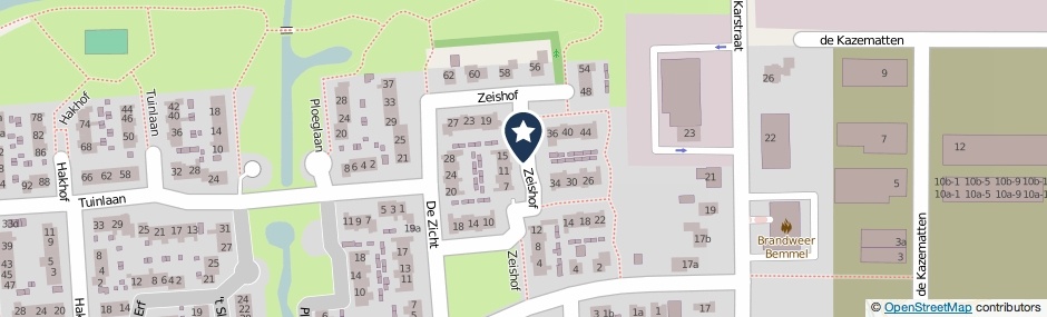Kaartweergave Zeishof in Bemmel