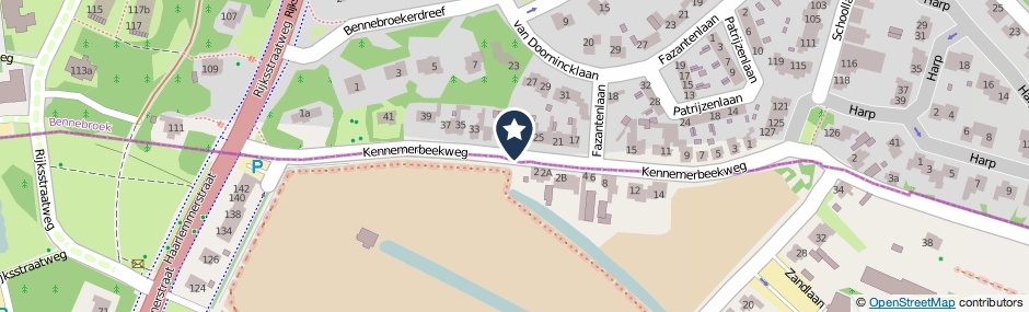 Kaartweergave Kennemerbeekweg in Bennebroek