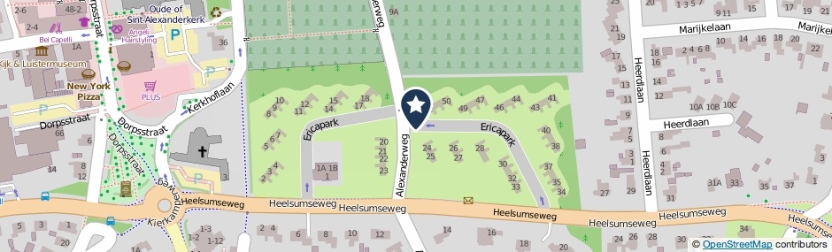 Kaartweergave Ericapark in Bennekom
