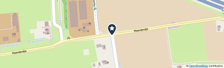 Kaartweergave Maanderdijk in Bennekom