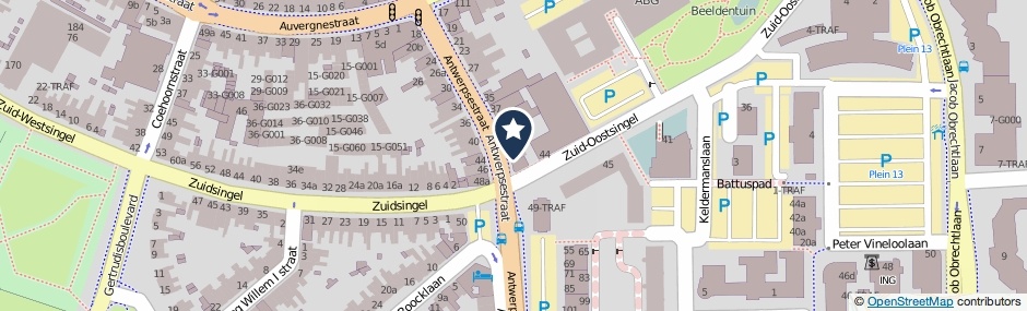Kaartweergave Antwerpsestraat 45 in Bergen Op Zoom
