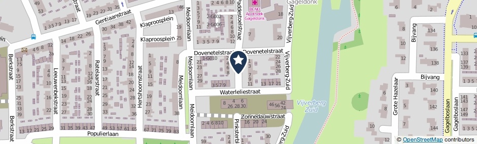 Kaartweergave Boterbloemstraat in Bergen Op Zoom