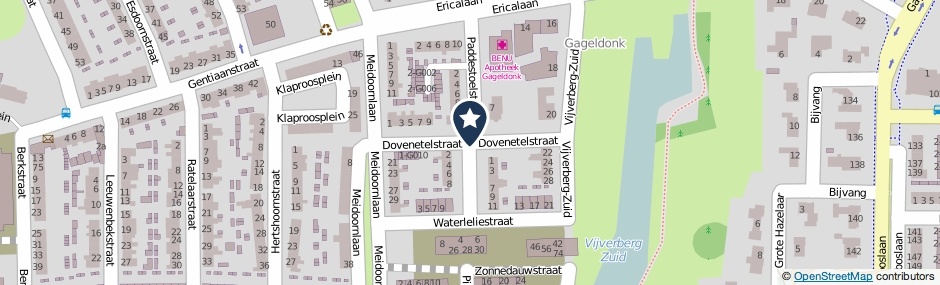 Kaartweergave Dovenetelstraat in Bergen Op Zoom