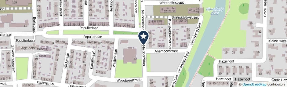 Kaartweergave Meidoornlaan in Bergen Op Zoom