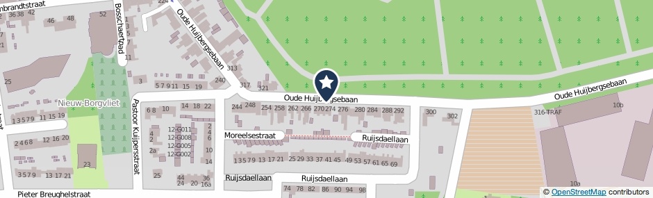Kaartweergave Oude Huijbergsebaan in Bergen Op Zoom