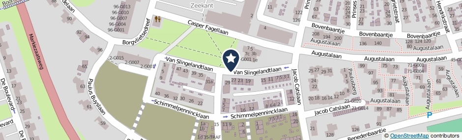 Kaartweergave Van Slingelandtlaan in Bergen Op Zoom