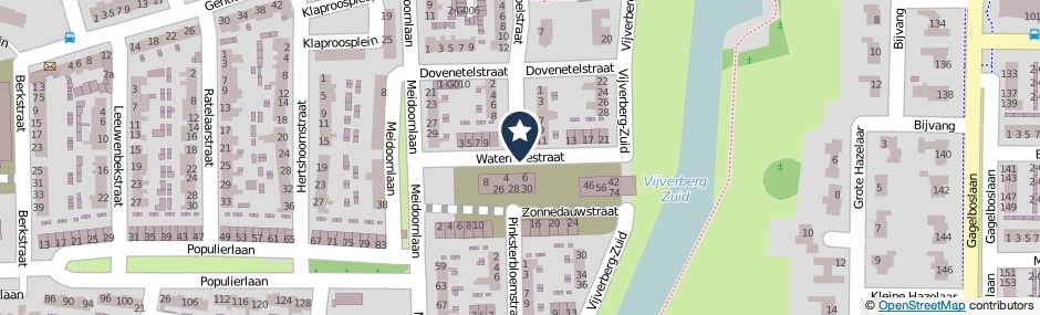 Kaartweergave Waterleliestraat in Bergen Op Zoom
