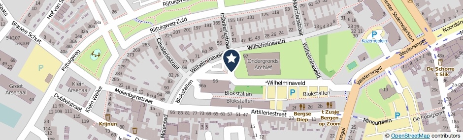 Kaartweergave Wilhelminaveld in Bergen Op Zoom