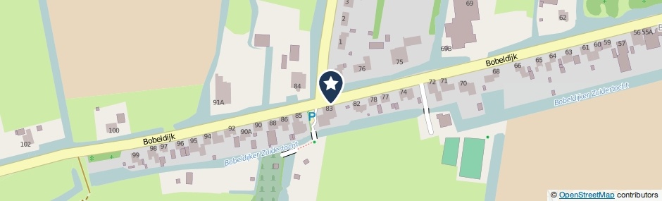 Kaartweergave Bobeldijk in Berkhout