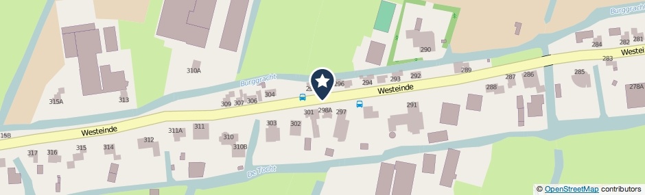 Kaartweergave Westeinde in Berkhout