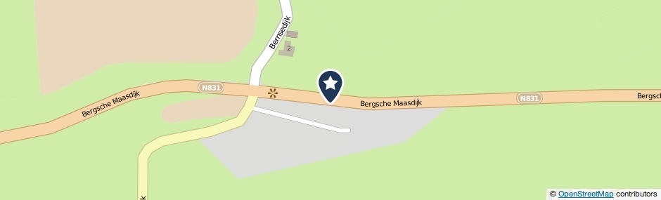 Kaartweergave Bergsche Maasdijk in Bern