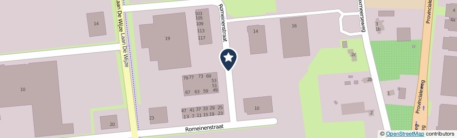 Kaartweergave Romeinenstraat in Beugen