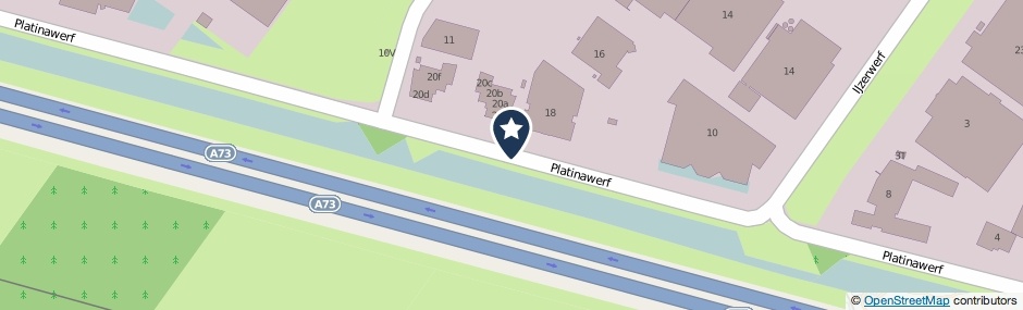 Kaartweergave Platinawerf in Beuningen (Gelderland)