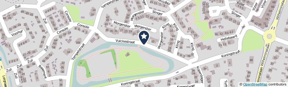 Kaartweergave Vulckestraat in Beuningen (Gelderland)