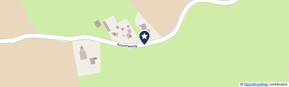 Kaartweergave Krommeweg in Bierum