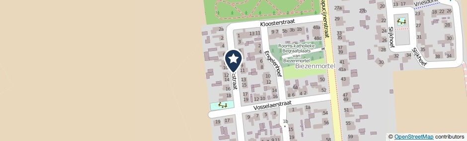 Kaartweergave Rijetdonckstraat in Biezenmortel