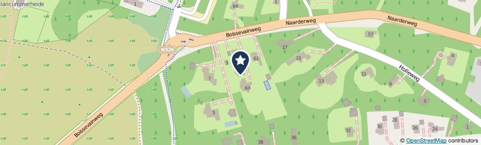 Kaartweergave Naarderweg 61-A in Blaricum