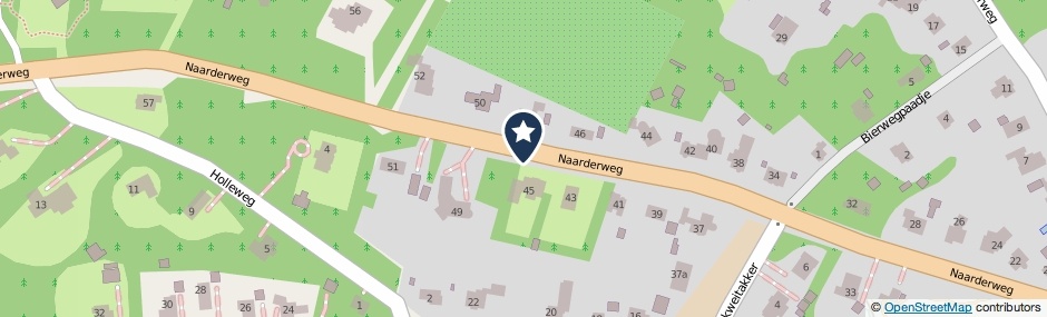 Kaartweergave Naarderweg in Blaricum