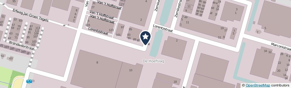 Kaartweergave Lorentzstraat in Bleiswijk