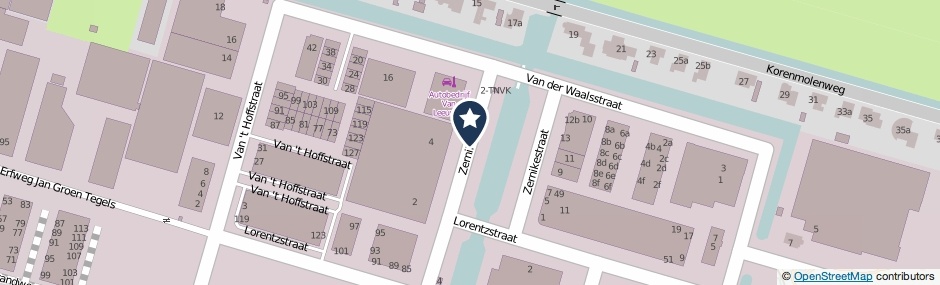 Kaartweergave Zernikestraat in Bleiswijk