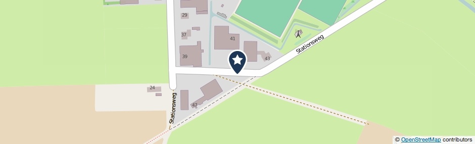 Kaartweergave Stationsweg in Blije