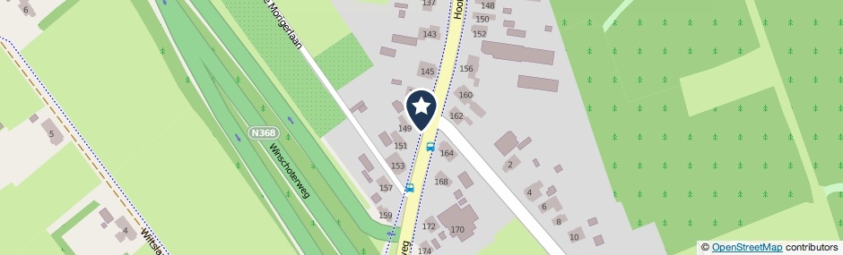Kaartweergave Hoofdweg in Blijham