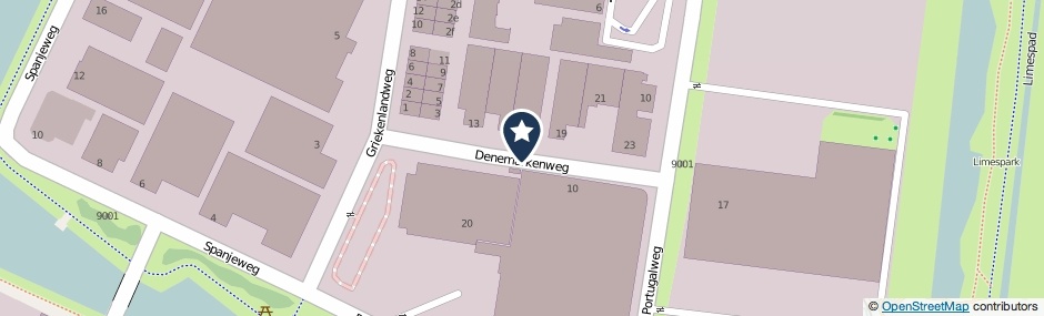 Kaartweergave Denemarkenweg in Bodegraven