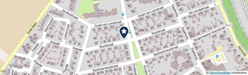 Kaartweergave Prinsbisdomstraat 43 in Born