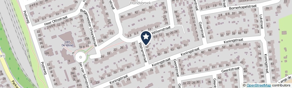 Kaartweergave Walramstraat 14 in Born