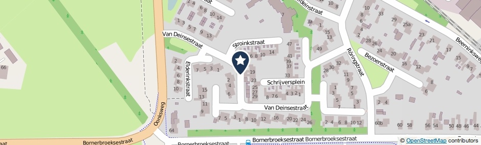 Kaartweergave Van Deinsestraat in Borne