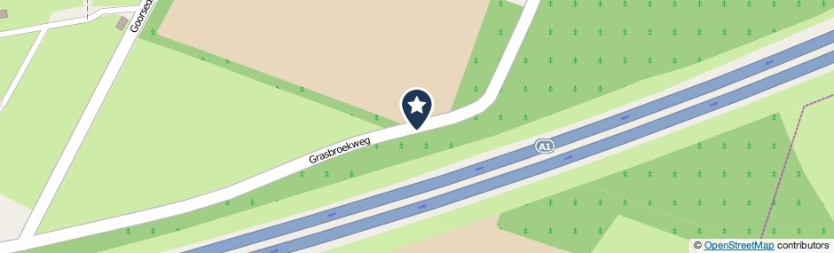 Kaartweergave Grasbroekweg in BornerBroek