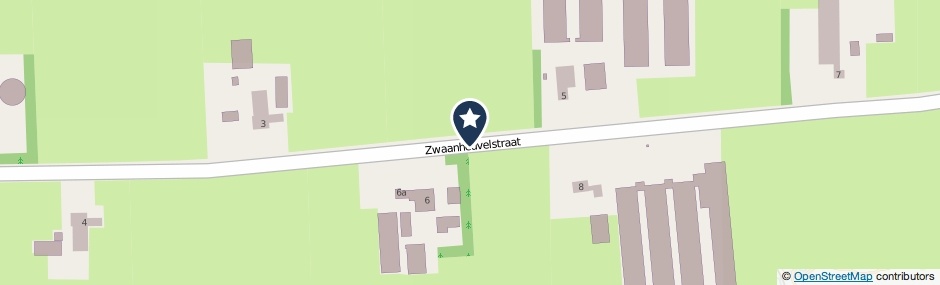 Kaartweergave Zwaanheuvelstraat in Boven-Leeuwen