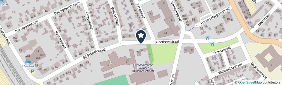 Kaartweergave Bilderbeekstraat in Boxmeer