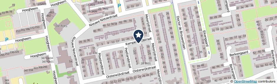Kaartweergave Kempenlandstraat in Boxtel