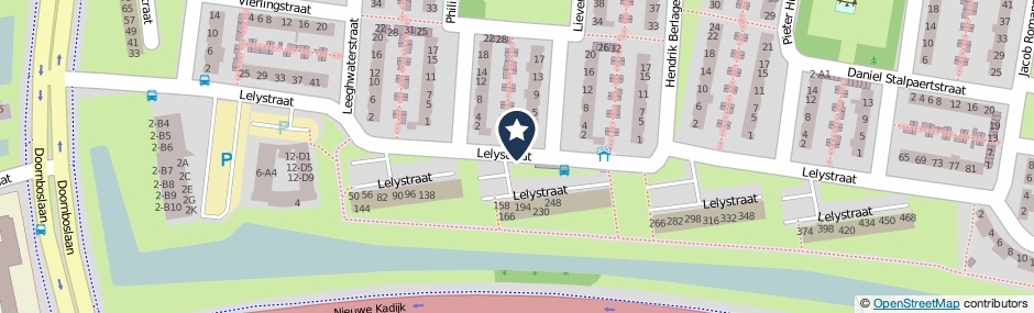 Kaartweergave Lelystraat in Breda