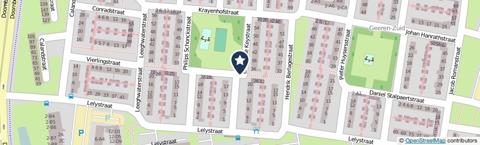 Kaartweergave Lieven De Keystraat in Breda