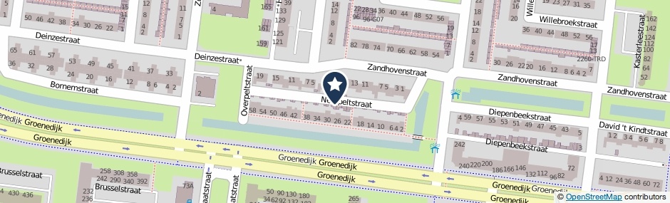 Kaartweergave Neerpeltstraat in Breda