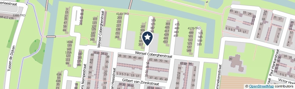 Kaartweergave Wensel Cobergherstraat in Breda
