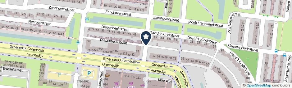 Kaartweergave Zaventemstraat in Breda