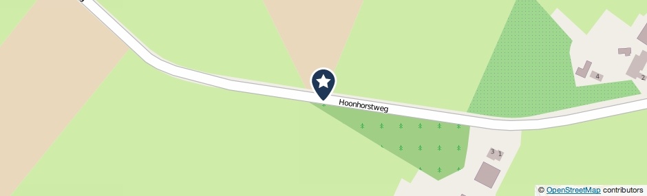 Kaartweergave Hoonhorstweg in Breedenbroek