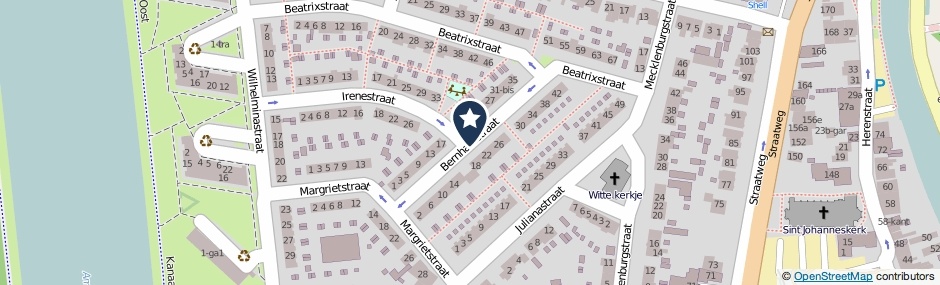 Kaartweergave Bernhardstraat in Breukelen