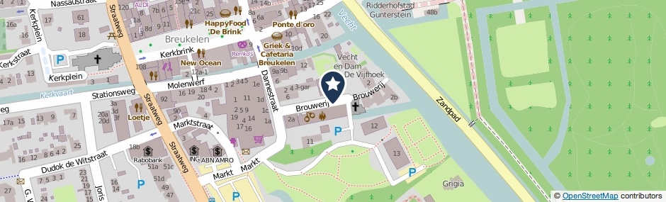 Kaartweergave Brouwerij in Breukelen
