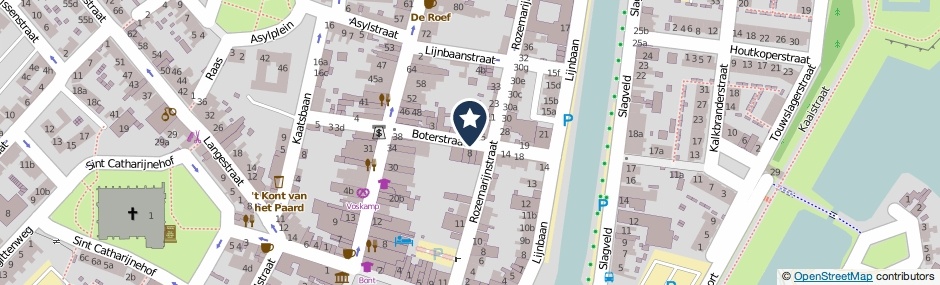 Kaartweergave Boterstraat in Brielle