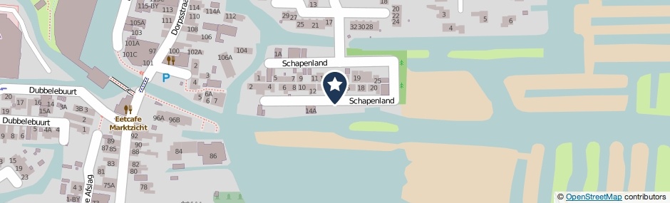 Kaartweergave Schapenland in Broek Op Langedijk